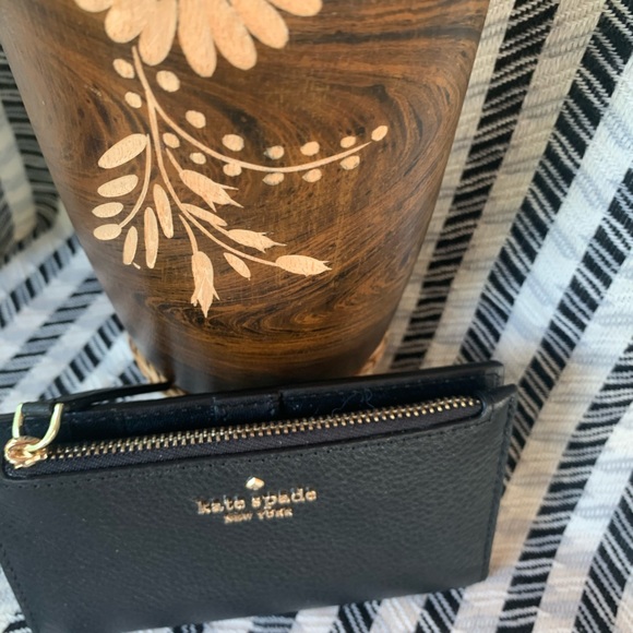 Small slim bifold wallet Kate spade Jackson black - Picture 2 of 5